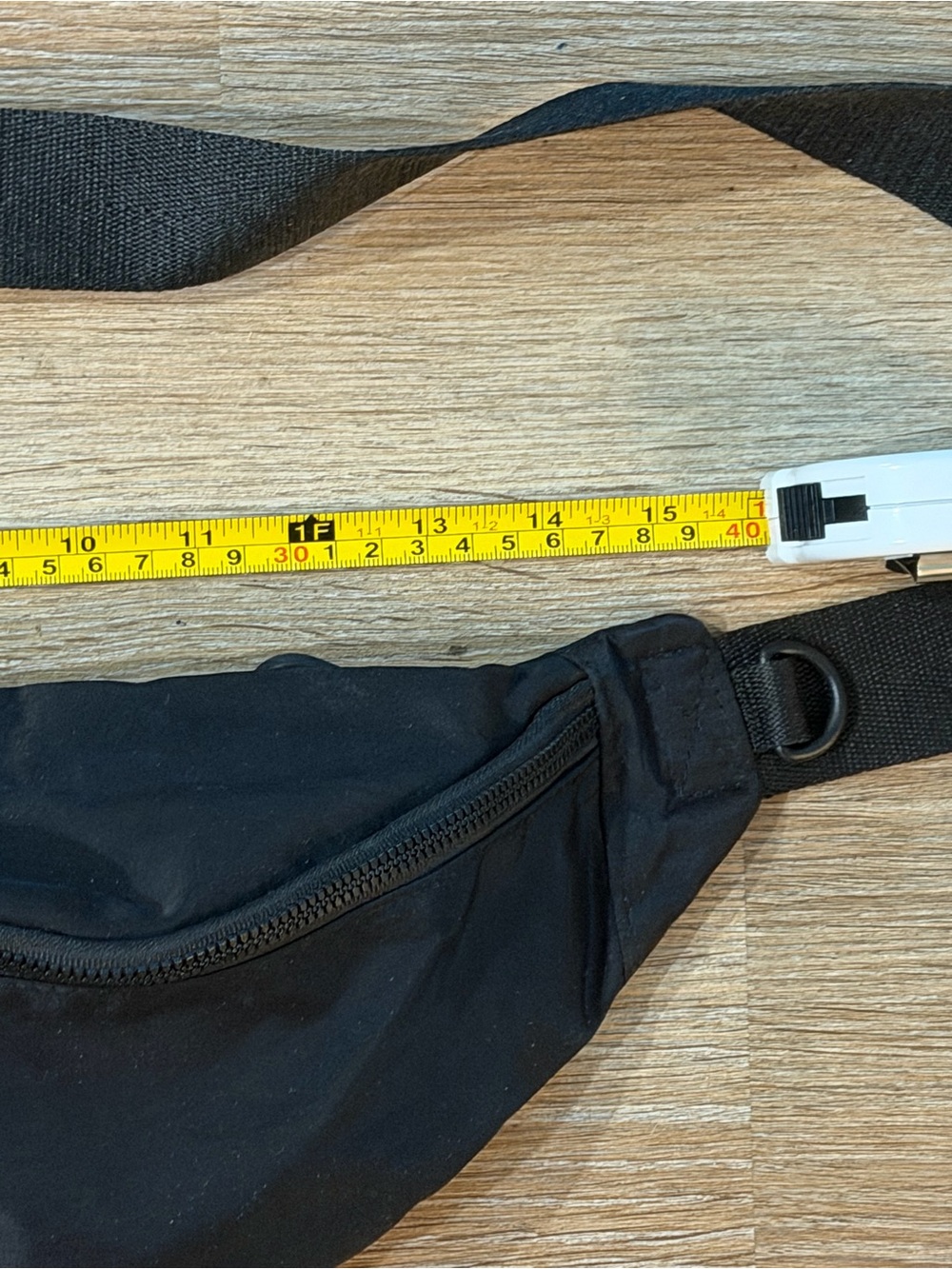 BEIS Black Canvas Sling Belt Bag with Braided Strap - Picture 4 of 13